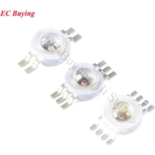 10pcs/lot High Power LED light Beads 3W RGB RGB Highlight LED Lamp Beads 3W Red/Green/Blue Six Feets Full Color