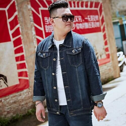 2019 men denim tops denim jackets boisterous workcoats plus size M--8XL