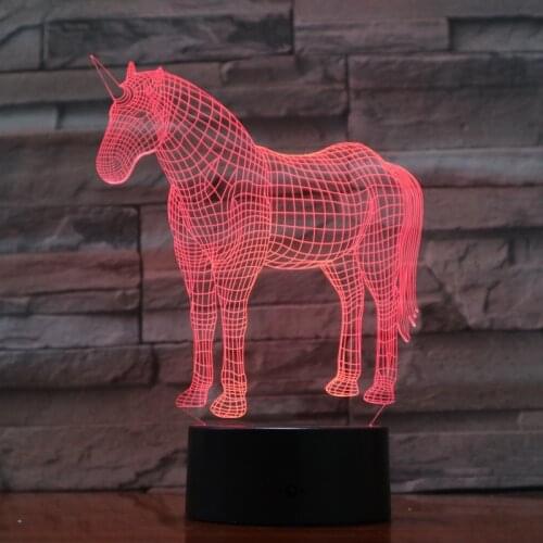 Nighdn 3d Lamp Night Light Creative 3d Visualization Lamp Unicorn Table Lamp Bedroom Bedside Light Home decor Holiday Gifts