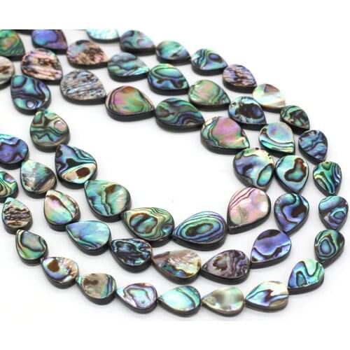Natural Abalone Shell Beads Water Drop Shape Shells Loose Spacer Beads for Jewelry Making DIY Necklace Bracelet Accessories 5PC