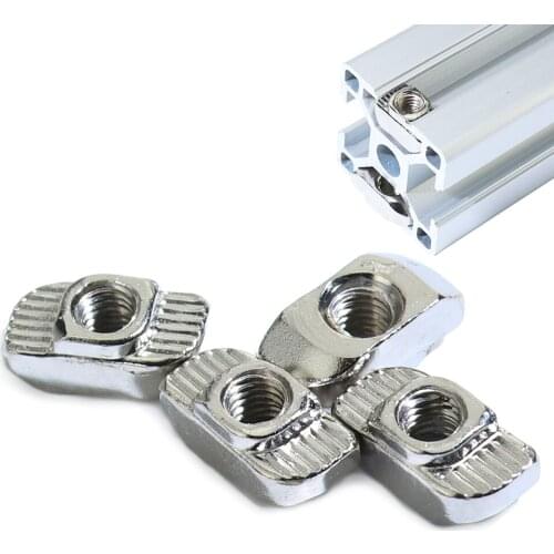 50 Pcs 2020 Series M4 Thread European Standard T Nuts Hammer Head Fastener Nut Aluminum Extrusion Profile T Slot 6mm