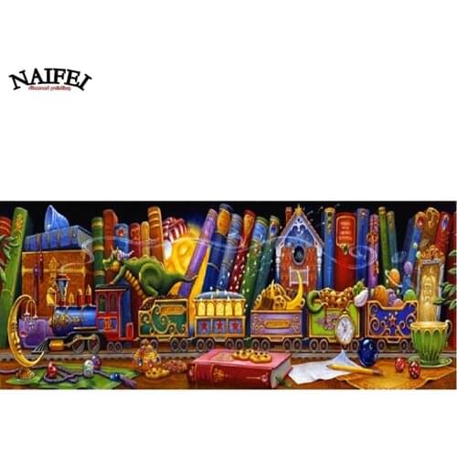 DIY Diamond Painting Cartoon,Cross Stitch Wall Sticker Diamond Embroidery Bookshelf Animal Resin Square Diamond Mosaic Needlewor