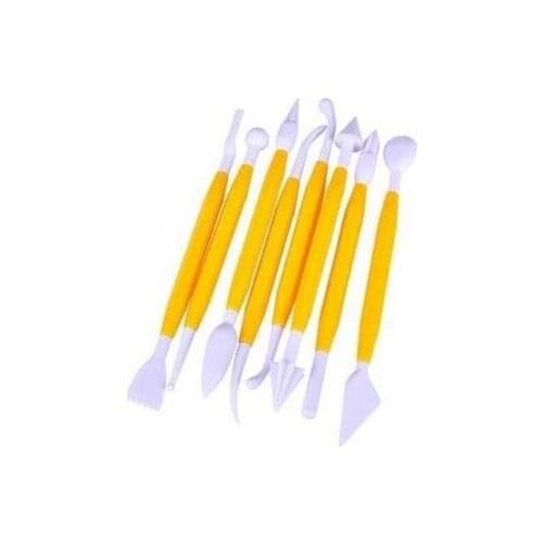 8pcs/sets Fondant Baking Utensil Carving Tools Fondant Cake Mold Cake Chisel Shaping Pen
