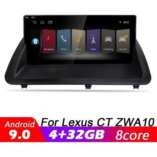 Android 9.0 8 core 4+32G For Lexus CT ZWA10 200H 2011~2019 Car multimedia Player Navigation GPS radio WiFi BT