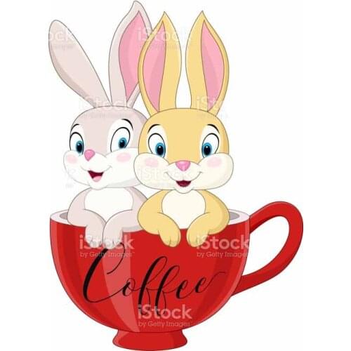 Bunny Coffee Cup DIY Embossing Metal Stencil Decorative Dies Cutter layering stencils for card making