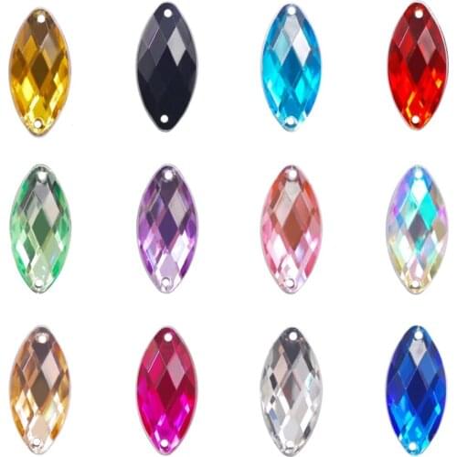 Glisten Multi-size Horse Eye Shape Sew-on Rhinestones Apparel Bags Shoes Sewing Accessories Crafts Loose Rhinestone