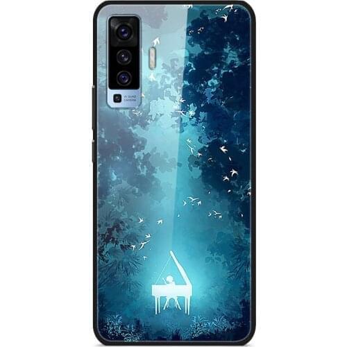 For VIVO X50 Phone Case Tempered Glass Case Phone Cover Fitness Back Bumper Series 2