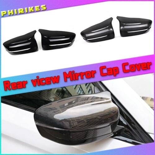 For BMW 5 7 Series G30 G38 G11 G12 Car Rear View Side Wing Mirror Cap black Carbon Fiber pattern car accessories 2017 2018 2016