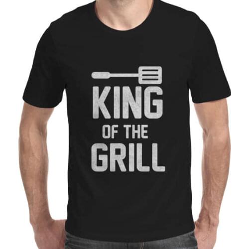 Barbecue T-Shirt King Of The Grill Funny Mens Tee Cotton T-Shirt Gift Cooking BBQ Chef Barbecue Grill Funny Mens T-Shirt-C120