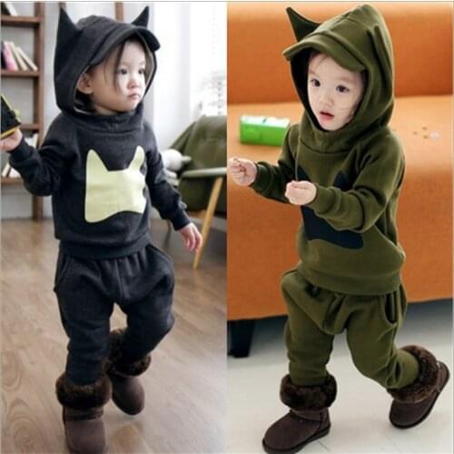 Winter autumn korean kids clothes sets boys girl outfits dinosaur Monster childrens clothing kinder topolino bear