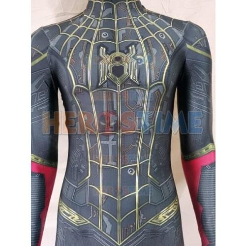 No Way Home Black Suit Halloween Costume 3D Print Spandex Zentai Suit High Quality Cosplay Costume for Adult Kids