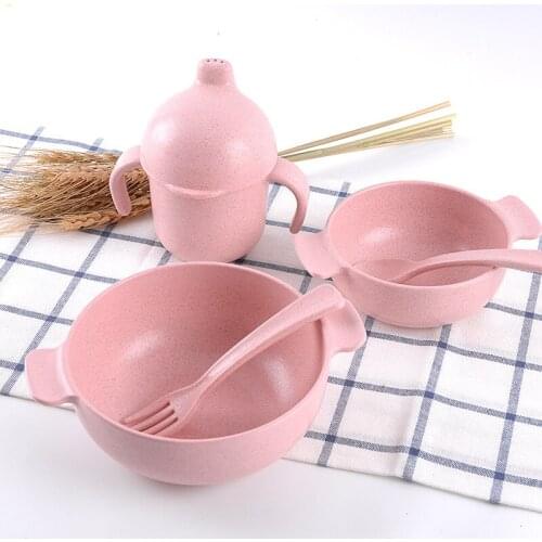 New Baby Tableware Cartoon Children Tableware infant Dishes Baby Plate with Spoon Kids Feeding Dishes Babies Feeding Bowl