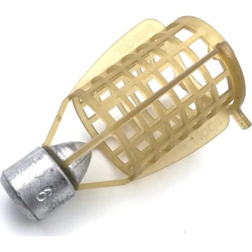 Carp Fishing New Ground Bait Cage / Dispenser with Lead for Carp Rig Accessories River Reservoir Lake Fishing Tackle 40g/50g/60g