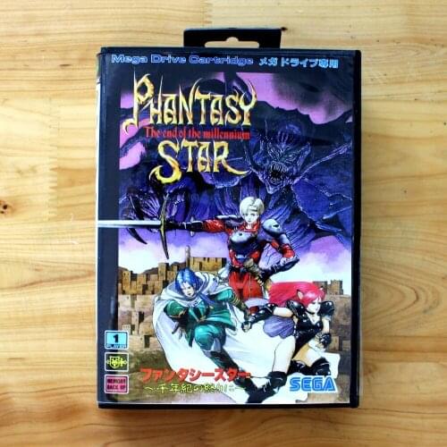 Phantasy Star-The End Of The Millennium 16 Bit SEGA MD Game Card With Retail Box For Sega Mega Drive For Genesis