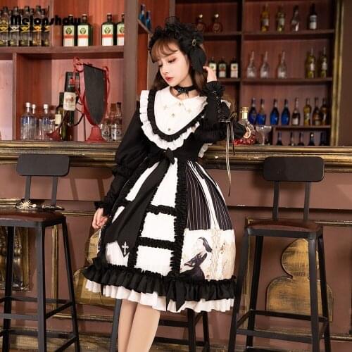 Melonshow Lolita Dress Gothic Plus Size Kawaii Sweet Lolita Victorian Dress Summer Woman Dresses Vintage Loli Clothing