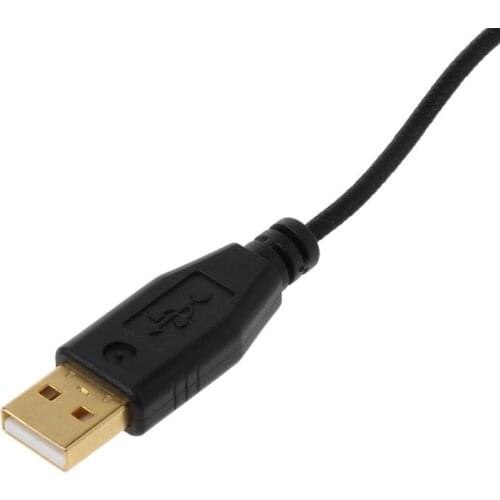 Gold Plated Durable Nylon Braided Line USB Mouse Cable Replacement Wire for razer Naga 2014 Mouse P9YA
