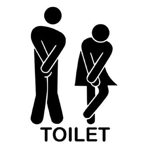 Removable Men Women bathroom TOILET WC sticker of the family decoration DIY