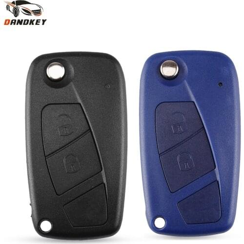 Dandkey 2 Button Flip Folding Remote Car Key Case Shell Cover For Fiat Punto Panda Stilo Ducato Bravo Anahtar Guscio Chiave Key