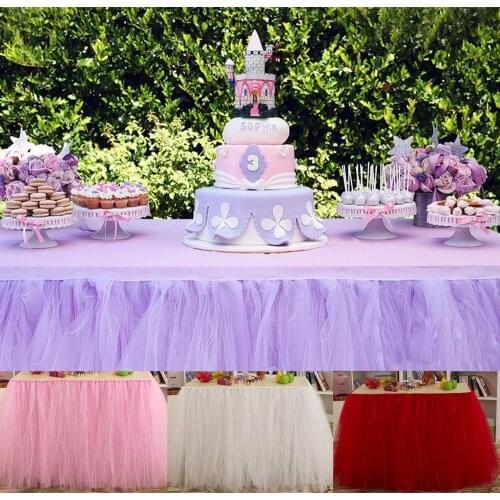 Wedding table skirt tulle table skirt DIY color table skirt