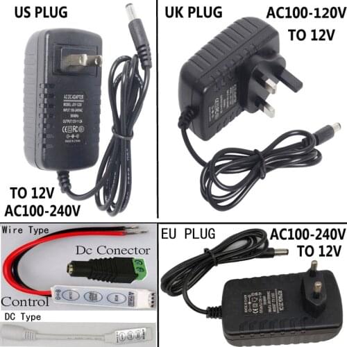 Power Supply 12V 2A 3A 1A Transformer 220V 12V AC DC LED 12 Volt Adapter 5A 4A LED Driver 110V 230V 240V for LED Strip Light
