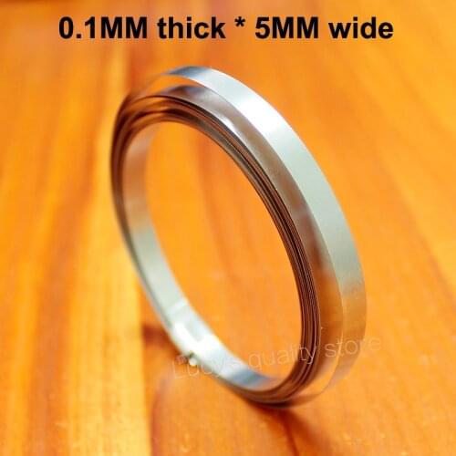 10m/lot spot weldable nickel sheet nickel plated belt 18650 battery nickel plated steel tape connecting piece 0.1MM*5MM wide