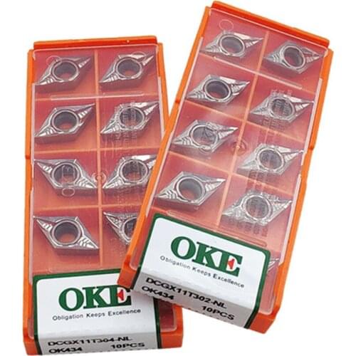 OKE DCGX070202-NL OK434 / DCGX070204-NL OK434 / DCGX11T302-NL OK434 / DCGX11T304-NL OK434 CNC carbide inserts 10PCS/BOX