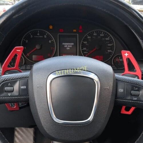 Steering Wheel Paddle Shifter Extension For 2011-2018 Audi A3 A4 B8 A5 A6 C7 A7 A8 D4 Q3 Q5 TT Red