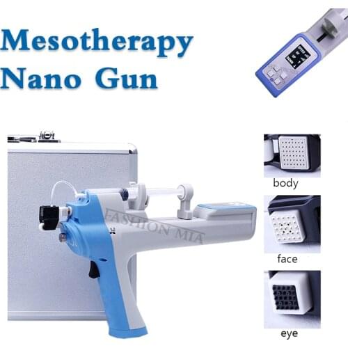 Vanadium Titanium frequency facial machine injection mesotherapy gun Nano Crystalline Radio RF Meso Gun for Skin Rejuvenation