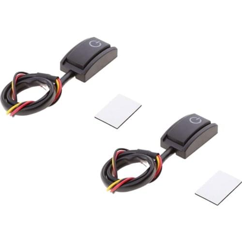12V 200mA Black On/Off Push Button Auto Interior Dash 2pcs