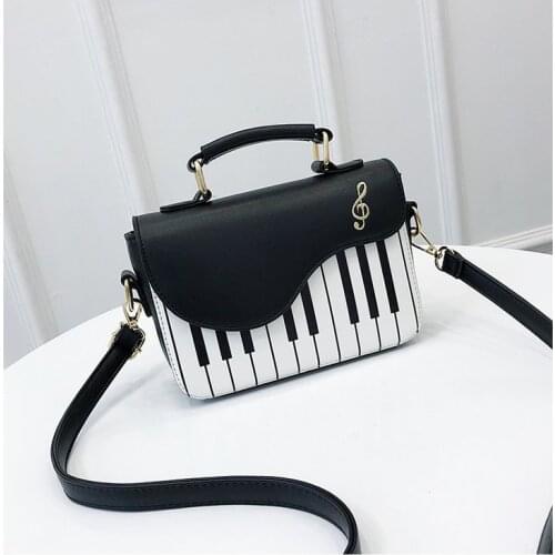 2020 spring and summer fashion bump embroidery small square bag a hundred girls sweet personality piano notes small womens bag