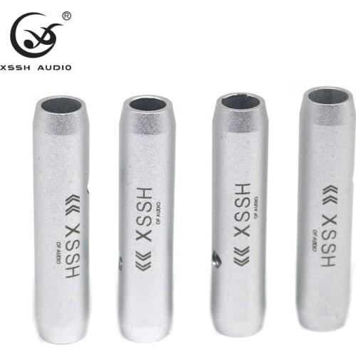 8pcs 6mm diameter YIVIO DIY HIFI Metel Sliver Solid Steel Speaker Video Audio Cable Wire Pants Boots coaxial Splitter Cable Tube