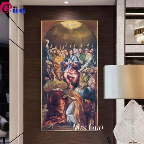 Diamond Embroidery Christian Pentecost 5d Diy Diamond Painting Large Size Diamond Cross Stitch Mosaic Home Decoration Gift