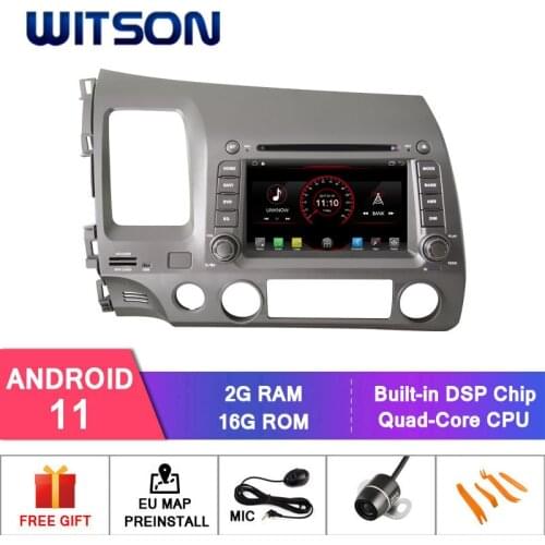 WITSON Android 10.0 car audio gps dvd for HONDA CIVIC 2006-2011 car dvd mirror link/DAB/OBD/TPMS/DVR/Wifi/3G/4G support