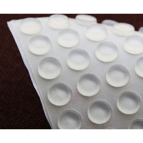 Freeshipping 64pcs 12mm x 4mm anti slip silicone rubber plastic bumper damper shock absorber 3M self-adhesive silicone feet pads