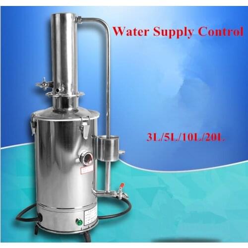 Free Shipping 3L~20L Electric Water Distiller 304 Stainless Steel Distilled Water Equipment with Automatic Cut-off System