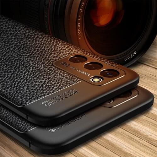 Case For OPPO A55 A53 A52 A72 A32 A5 A9 Luxury Litchi Texture Soft Silicone TPU Back Cover For OPPO A74 A54 A94 A95 A93 Bumper
