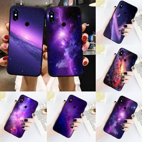 Interstellar Purple Space Star Phone Case For Xiaomi Redmi Note 4 4x 5 6 7 8 pro S2 PLUS 6A PRO