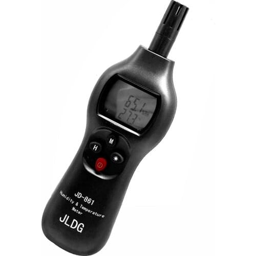 JD861 Digital Temperature and Humidity Meter LCD Display with Backlight ℃/℉ Adjustable Support Data Hold Function
