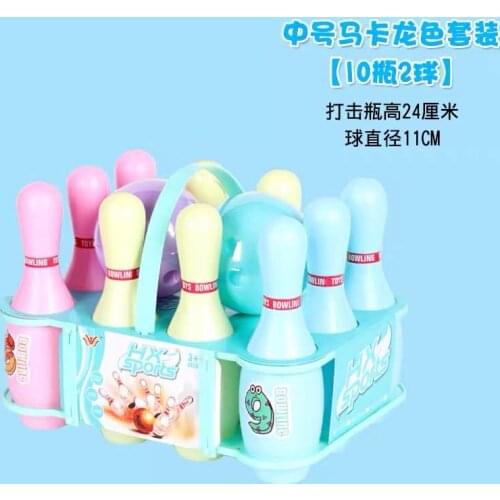 Chrildren bowling toy set indoor Macaroon color bowling pin bowling ball free shipping