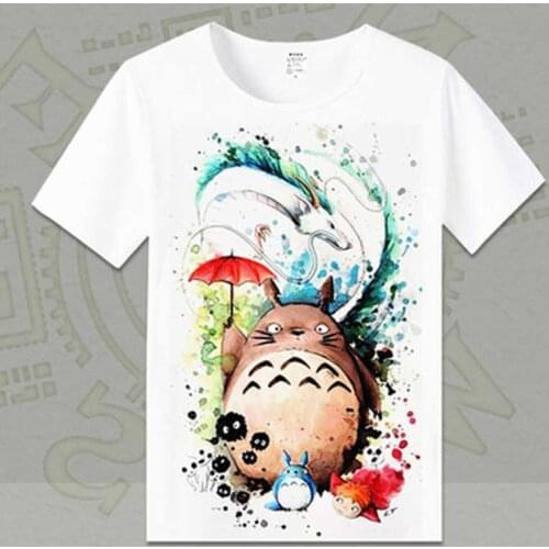 New Totoro T-shirt Fashion Miyazaki Hayao men tshirt Summer Short-sleeve loose Tees tops