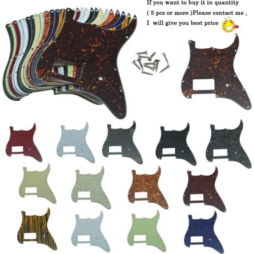 KAISH 11 Hole ST Strat One Humbucker Guitar Pickguard Scratch Plate Fits Fender Delonge Various Colors
