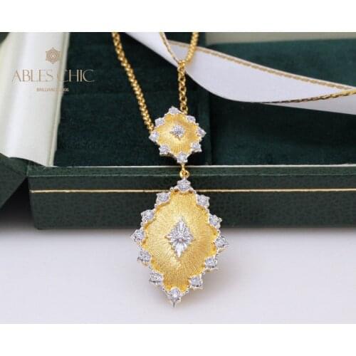 925 Silver Bridal Four Rayed Stars Pendant Renaissance 18K Gold Tone Royal Temperament Necklace Wedding Pendant C11N3S25271