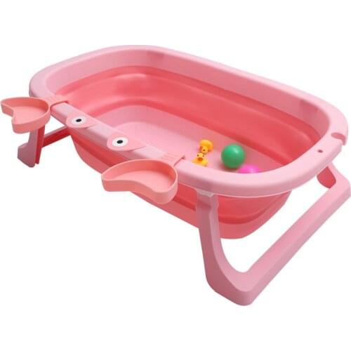 Cartoon Baby Shower Protable Bath Tub Folding Baby Shower Bathtub Pet Bath Tubs Safety Security Bath Accessories for Home