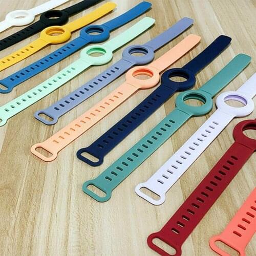 Soft Silicone Bands For Apple AirTags Strap Anti-Scratch Lightweight Skin Children Cover Soft Watch Protective Accessories V8A1