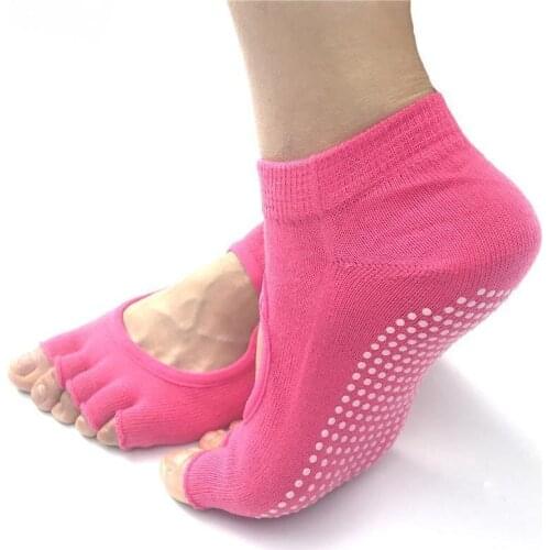 Yoga Socks for Women Finger Separated Sports Accessories Anti-Slippery Fitness Socks for Female Hollow Out Sports Socks