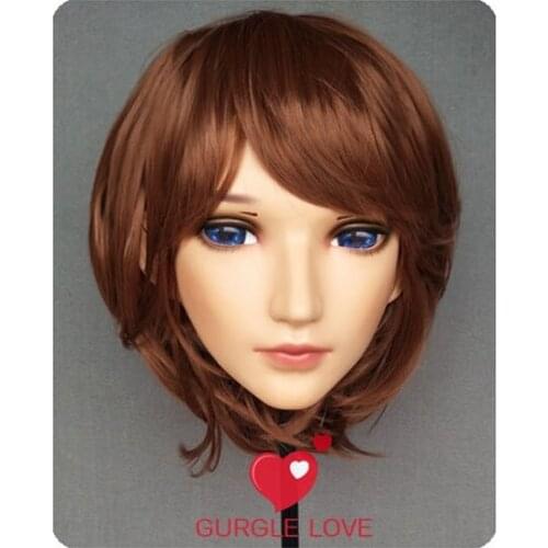 NEW-14) Handmade Female Male Resin Crossdress Party Girl BJD Masks Japanese Anime Cosplay Kigurumi Mask Cosplay