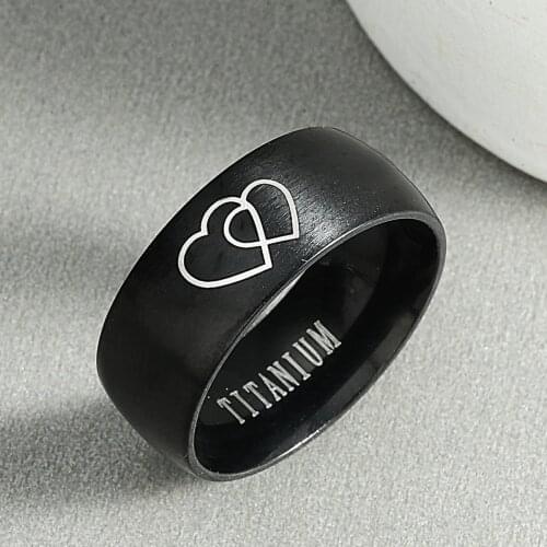 New Arrivals Double Heart Love Stainless Steel Rings Wedding Engagement Charm Rings Jewellery Party Gifts for Men and Women