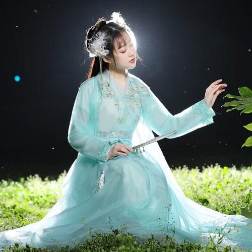Han Dynasty Princess Clothing Women Chinese Style Hanfu Traditional Dance Costume Oriental Tang Dynasty Fairy Dresses Outfit