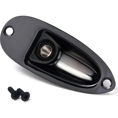 Plate Input Output Jack Socket for Electric Guitar Ukulele DIY Upgrade Parts