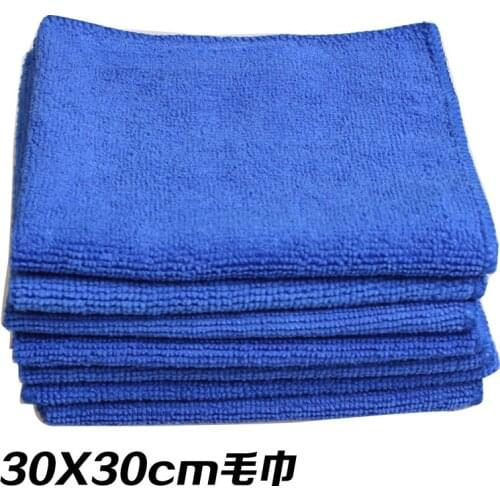 10pcs/set Home Textile Towel Car Wash Microfiber Towel Car Cleaning Drying Cloth Soft Cloths Absorbent Quick Dry 30 X 30cm